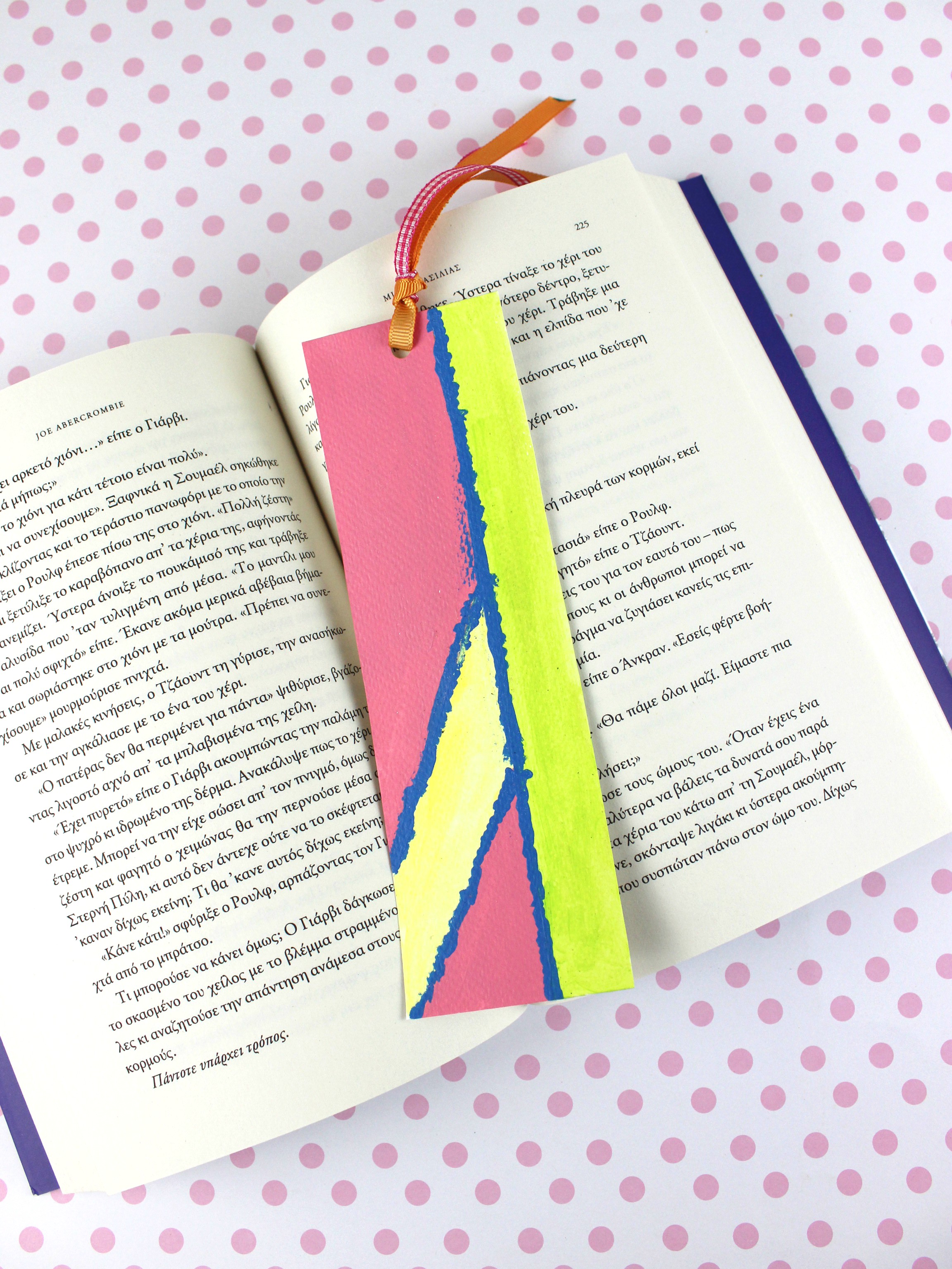 DIY Easy Painted Paper Bookmark